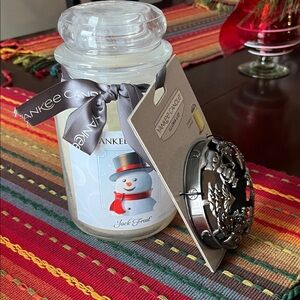 Yankee Candle Jack Frost with Festive Silver Lid